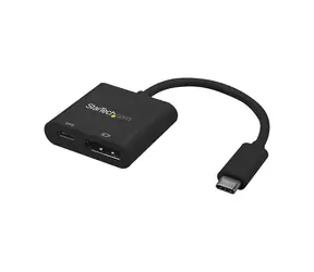 StarTech adaptér USB-C na DisplayPort & Power Delivery 60W černá / 4K 60Hz / HBR2 / Thunderbolt 3