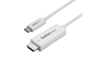 StarTech kabel USB-C na HDMI bílá / 4K 60Hz / HBR2 / 1m