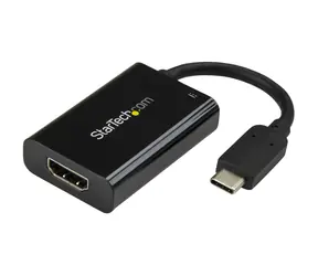 StarTech adaptér USB-C na HDMI & PowerDelivery 60W černá / 4K 60Hz / Thunderbolt 3 