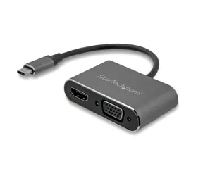 StarTech Multiport video adaptér USB-C na HDMI & VGA šedá / 4K 30Hz 