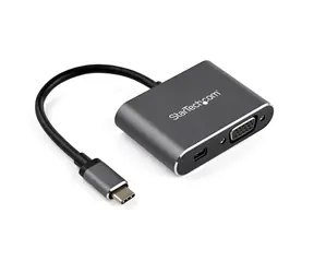 StarTech Multiport video adaptér USB-C na Mini DisplayPort & VGA šedá / 4K 60Hz / Thunderbolt 3