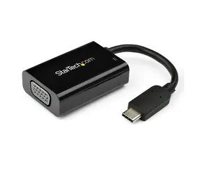 StarTech adaptér USB-C na VGA & PowerDelivery 60W černá / 1080p / Thunderbolt 3 