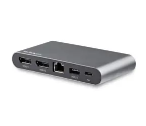StarTech DK30C2DAGPD dokovací stanice stříbrná / 1x USB-C / 2x DisplayPort / 1x RJ-45 / 1x USB 3.0 / 1x USB 2.0