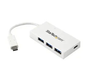 StarTech USB 3.0 HUB 4 porty bílá / 3x USB-A / 1x USB-C / 5 Gbs