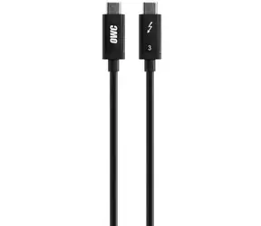OWC kabel Thunderbolt 3 (1m) černá / 2x USB 3.0 Typ-C (samec) s podporou TB3