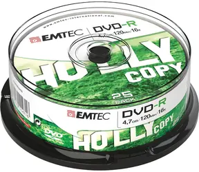 EMTEC DVD-R 4.7GB 16x (25ks) / 4.7GB / rychlost 16x / Cake box / 25ks