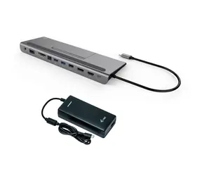 i-tec USB-C Metal Low Profile dokovací stanice & nabíječka 112W / USB-C / 4K HDMI / VGA / DP / USB / LAN / SD