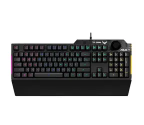 ASUS TUF GAMING K1 černá / drátová herní klávesnice / membránová / US layout / RGB / USB 2.0 / kabel 1.8 m 