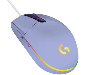 Logitech G203 Lightsync fialová / herní drátová myš / 8000 DPI / 6 tlačítek / RGB Lightsync / 2.1m