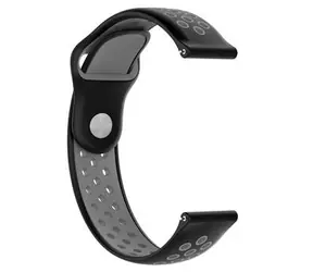 Tactical 700 Double Silikonový Řemínek 20mm černo-šedá