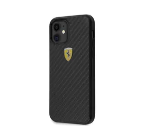 Ferrari On Track Carbon Kryt pro Apple iPhone 12 mini černá