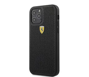 Ferrari On Track Perforated Zadní Kryt pro Apple iPhone 12 & 12 Pro černá