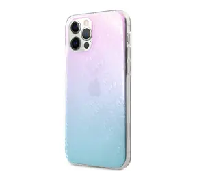 GUESS 3D Raised Zadní Kryt pro Apple iPhone 12 Pro Max modrá