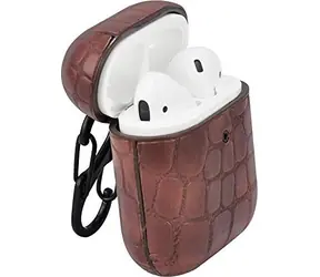 TERRATEC AirBox Stone Pattern Dark Brown / Pouzdro pro Apple AirPods 1 & 2