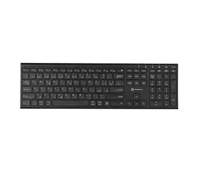 Powerton UltraSlim CZ černá / bezdrátová klávesnice / 2.4 GHz / Bluetooth / CZ layout
