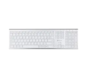 Powerton UltraSlim CZ stříbrná / bezdrátová klávesnice / 2.4 GHz / Bluetooth / CZ layout