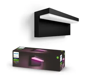 Philips Hue Nyro LED 1x13.5W nástěnné černá / venkovní nástěnné svítidlo / 1000lm / 2000-6500K / RGB / IP44