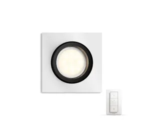 Philips Hue Milliskin LED 1x5.5W hliník + stmívač / LED podhledové svítidlo GU10 / 250lm / 2200-6500 K / IP20 / stmívat.