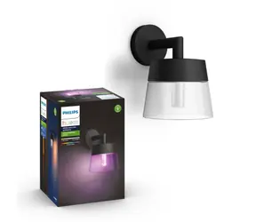 Philips Hue Attract LED 1x8W černá / venkovní nástěnné svítidlo / 600lm / 2000-6500K / RGB / IP44 / stmívatelné