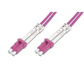 DIGITUS Fiber Optic Patch Cord LC na LC Multimode OM4 - 50 125 µ Duplex 3m