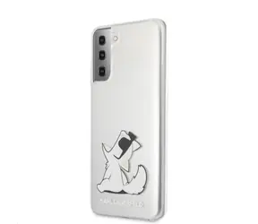 Karl Lagerfeld PC&TPU Choupette Eats Kryt pro Samsung Galaxy S21+ transparentní