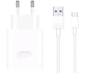 HUAWEI SuperCharge USB-A nabíjecí adaptér 22.5W bílá / 10 V / 2.25 A / kabel USB-A na USB-C (1m)