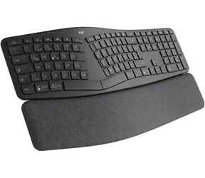 Logitech ERGO K860 UK černá / bezdrátová klávesnice / ergonomická / Bluetooth / 2.4 GHz / UK layout