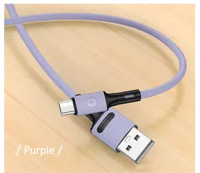 USAMS SJ435 U52 Datový a Nabíjecí Kabel MicroUSB 1m fialová