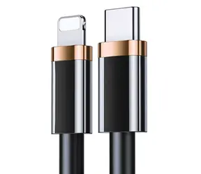 USAMS SJ484 Datový Kabel Lightning - Type C 1.2m černá / 20W PD Fast Charge 