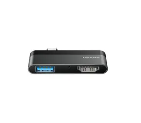 USAMS US-SJ462 Type-C Mini HUB (USB+HDMI) šedá