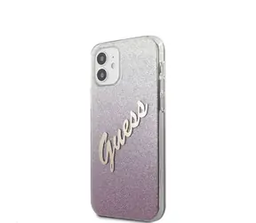 GUESS PC & TPU Vintage Zadní Kryt pro Apple iPhone 12 mini Gradient růžová