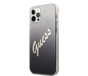 GUESS PC & TPU Vintage Zadní Kryt pro Apple iPhone 12 Pro Max Gradient černá 
