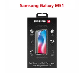 SWISSTEN Ultra Durable 3D FULL GLUE Glass pro SAMSUNG M515 GALAXY M51 černá