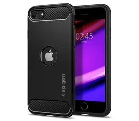 Spigen Rugged Armor ochranný kryt pro Apple iPhone SE 2020/2022 černá