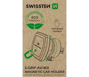 SWISSTEN S-GRIP AV-M3 (ECO BALENÍ) / Magnetický držák do auta