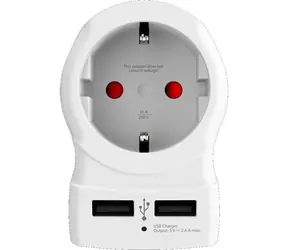 SKROSS PA28USB cestovní adaptér UK USB pro použití ve Velké Británii vč. 2x USB 2400mA