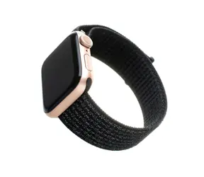 FIXED Nylon Strap Nylonový řemínek pro Apple Watch 40mm & Watch 38mm reflexně černá