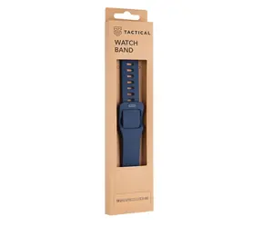 Tactical 790 Silikonový Řemínek s Přezkou pro Apple Watch 38 & 40mm Night modrá