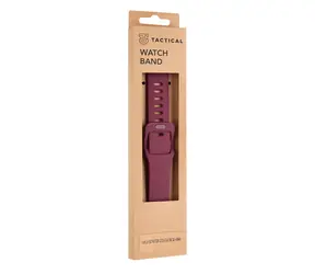 Tactical 793 Silikonový Řemínek s Přezkou pro Apple Watch 38 & 40mm Wine červená