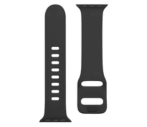 Tactical 794 Silikonový Řemínek s Přezkou pro Apple Watch 42 & 44mm Grain černá