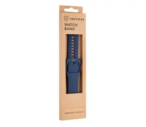 Tactical 795 Silikonový Řemínek s Přezkou pro Apple Watch 42 & 44mm Night modrá