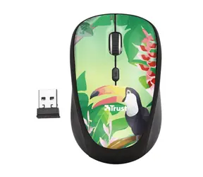 Trust Yvi zelená / Bezdrátová optická myš / 1600DPI / 2.4 GHz / USB 