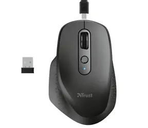 Trust Ozaa Rechargeable Wireless Mouse černá / Bezdrátová optická myš / 2400DPI / 2.4 GHz / USB 