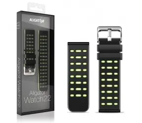 Aligator Silikonový řemínek Duální 22mm zelená