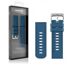 Aligator Silikonový řemínek 22mm modrá