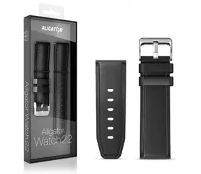 Aligator Kožený řemínek 22mm černá