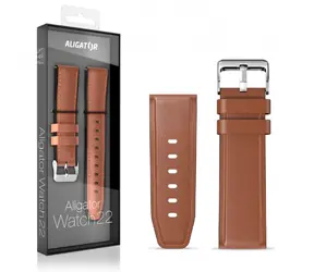 Aligator Kožený řemínek 22mm hnědá