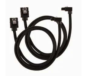Corsair Premium Sleeved SATA 6Gbps kabel lomený 60cm černá (2ks)