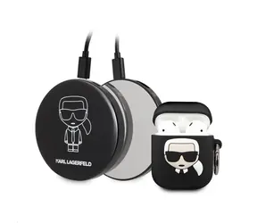 Karl Lagerfeld Bundle Iconic Pouzdro pro Apple Airpods 1 & 2 + Power Bank