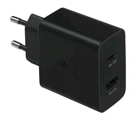SAMSUNG Duální nabíjecí adaptér 35W černá / USB-C + USB-A